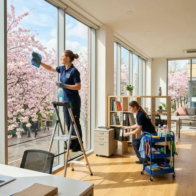 Frühjahrsputz für Gewerbe: Grundreinigung zum Saisonstart